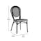 Flash Furniture Lourdes Thonet French Bistro Stacking Chair, Black and White PE Rattan and Black Aluminum Frame SDA-AD642002S-BKWH-BK-GG - alternate 6